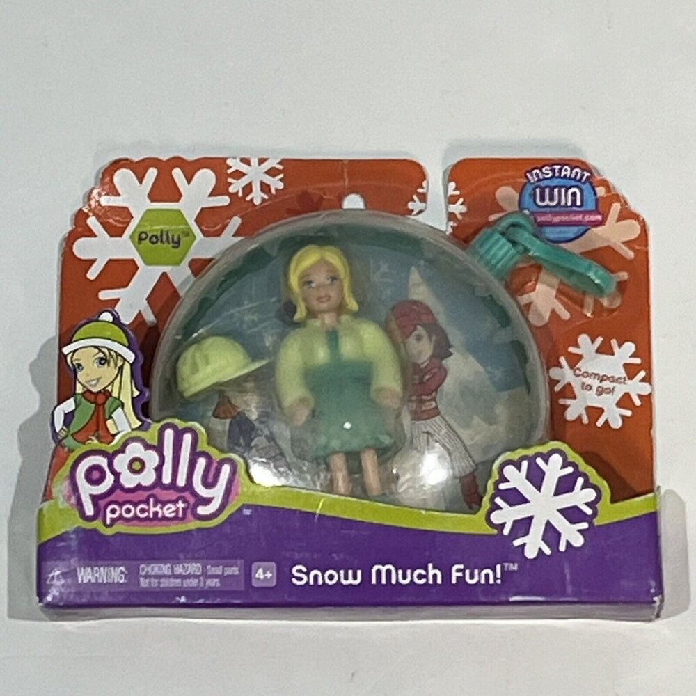 2007 Polly Pocket Snow Much Fun Polly Compact To Go Sealed